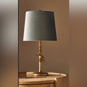 Anthropologie Icon table lamp; hummingbird addition. NEW